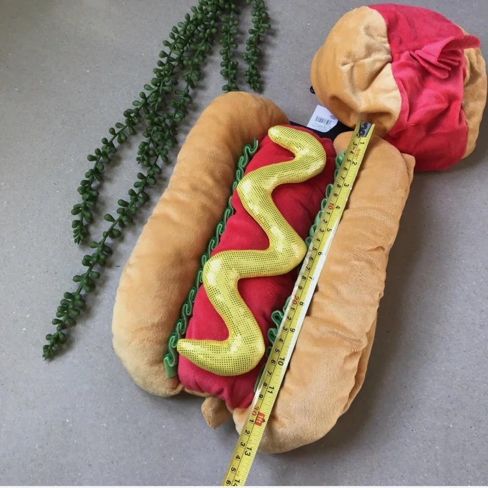Baby 0-6 month Hot Dog Costume with Mustard Detail NEW